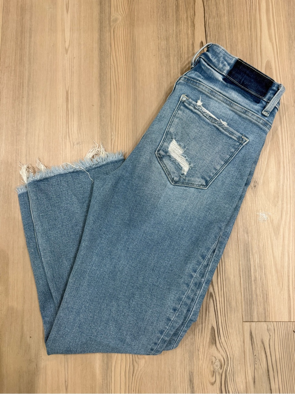 Flying Monkey Light Blue Distressed Straight-Leg Jeans - Picture 2 of 6